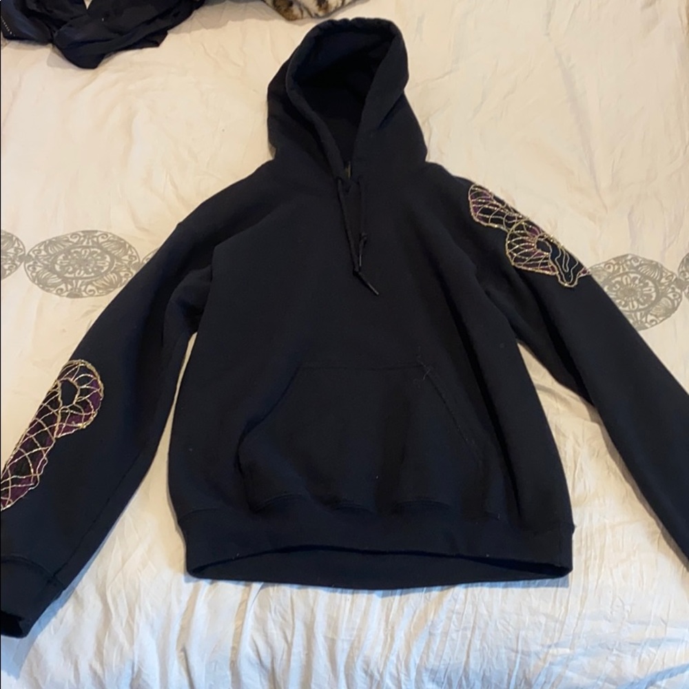 Ragyard size S gold detailed snake sweatshirt